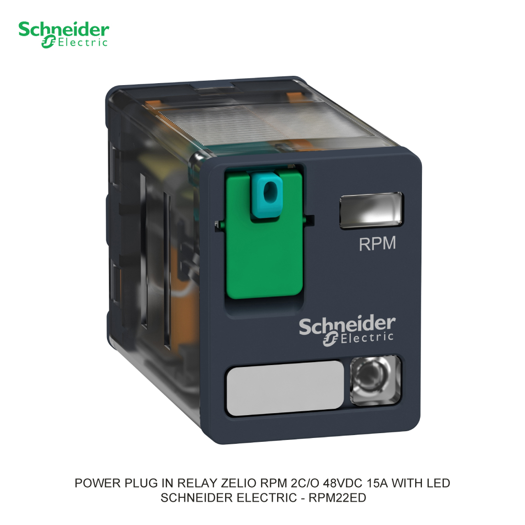 POWER PLUG IN RELAY ZELIO RPM 2C/O 48VDC 15A WITH LED SCHNEIDER ELECTRIC