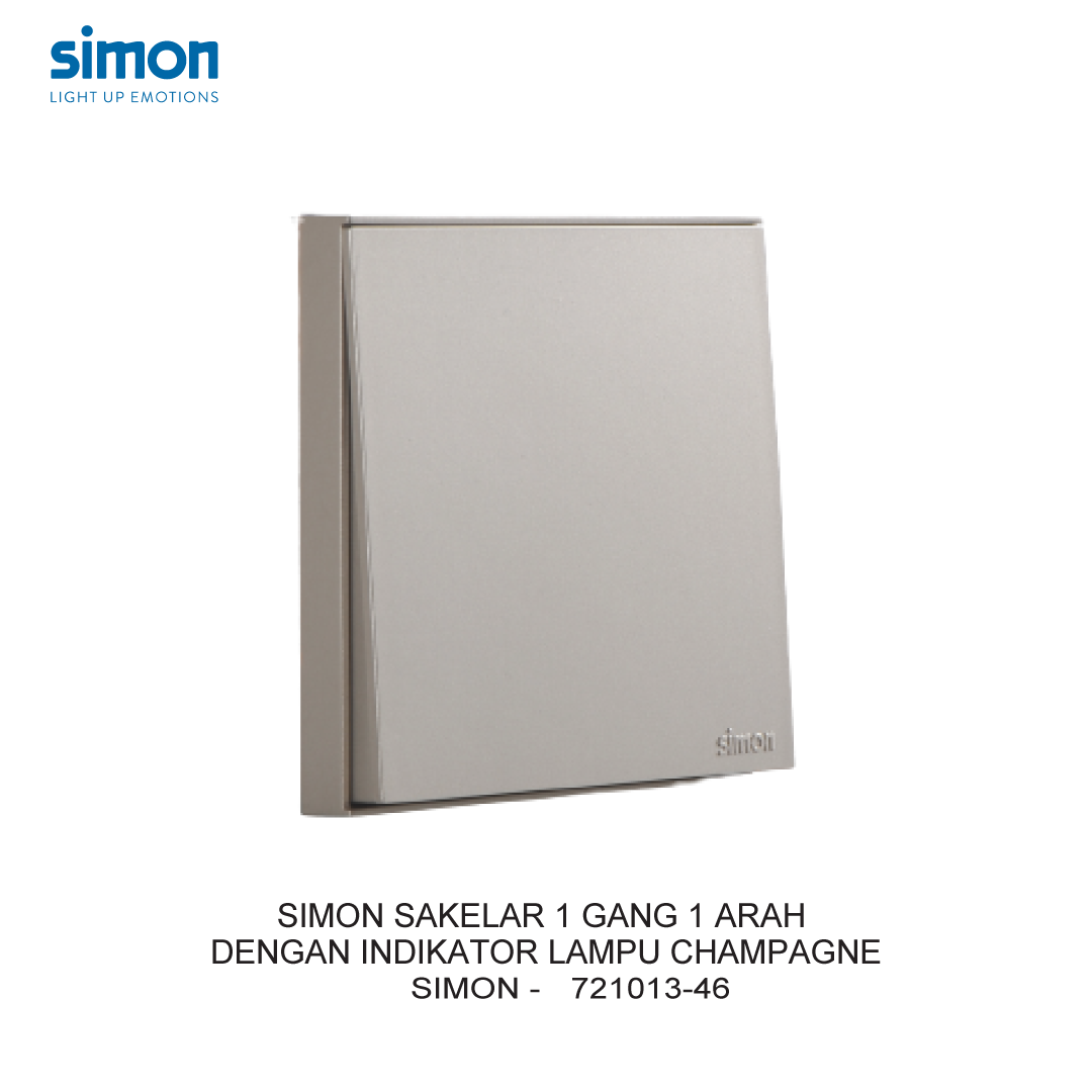 SIMON 1 GANG 1 WAY SWITCH WITH LED INDICATOR CHAMPAGNE