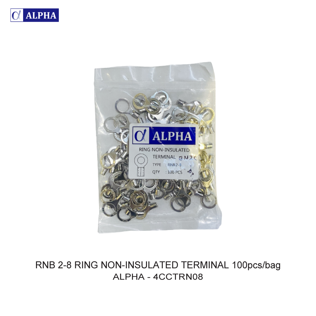 RNB 2-8 RING NON-INSULATED TERMINAL 100pcs/bag