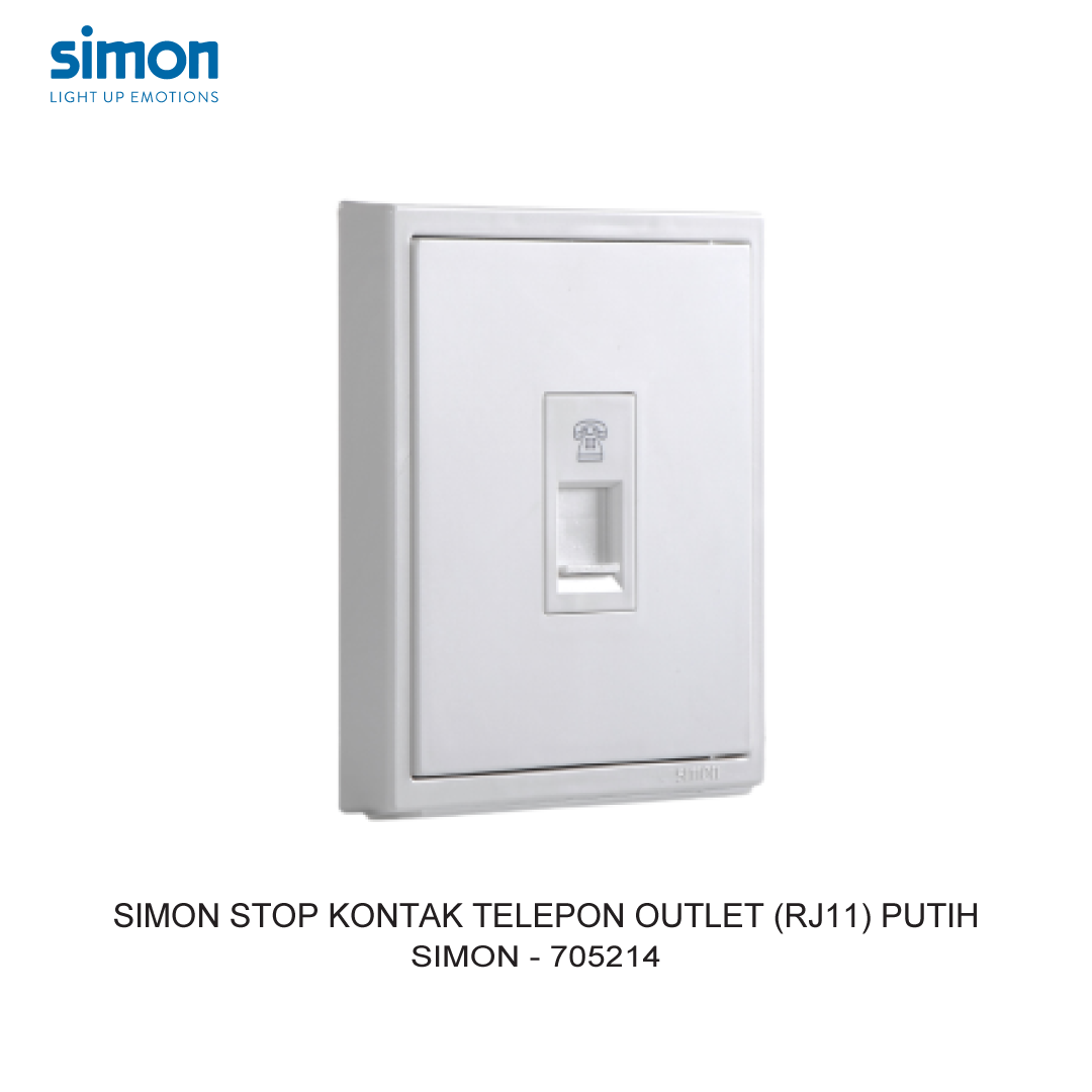 SIMON TELEPHONE OUTLET MODULE (RJ11) WHITE