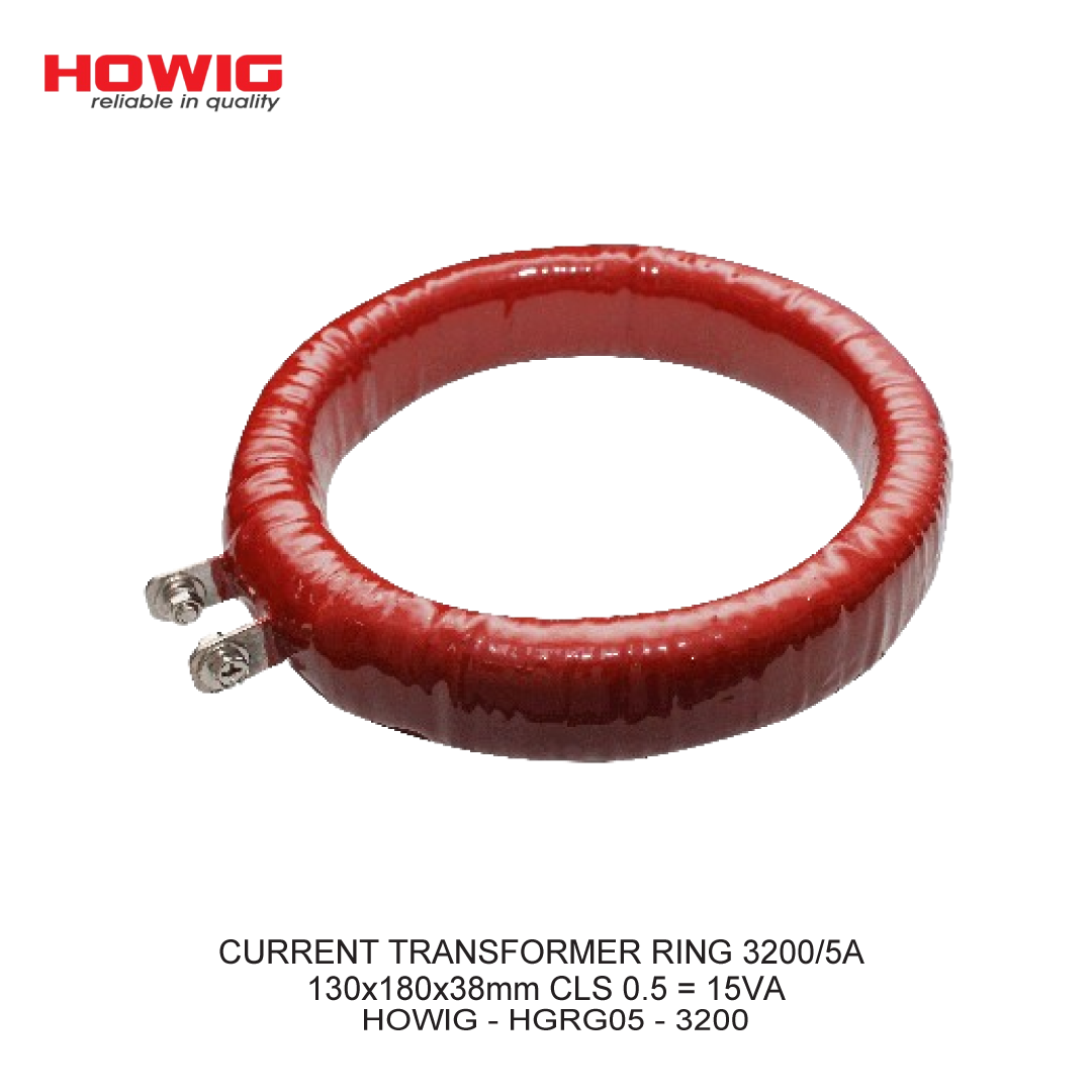 CURRENT TRANSFORMER RING 3200/5A 130x180x38mm CLS 0.5 = 15VA