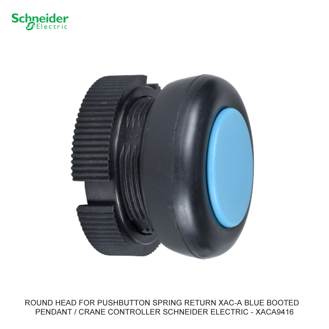 Round head for pushbutton spring return XAC-A blue booted