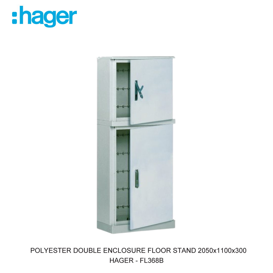 POLYESTER DOUBLE ENCLOSURE FLOOR STAND 2050x1100x300