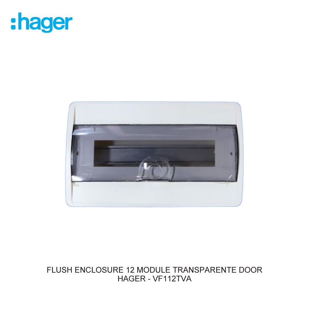 FLUSH ENCLOSURE 12 MODULE TRANSPARENTE DOOR