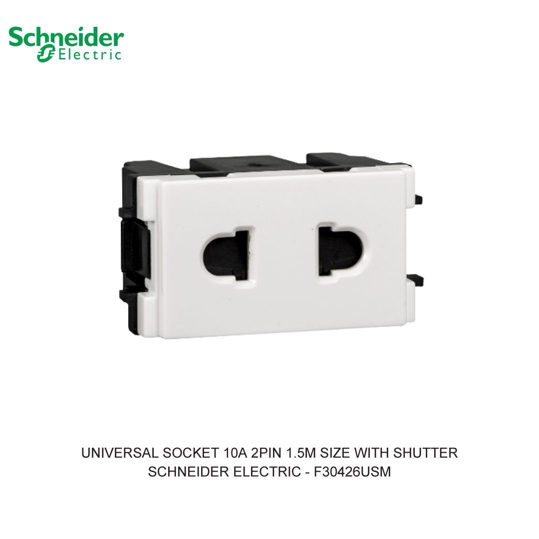 UNIVERSAL SOCKET 10A 2PIN 1.5M SIZE WITH SHUTTER