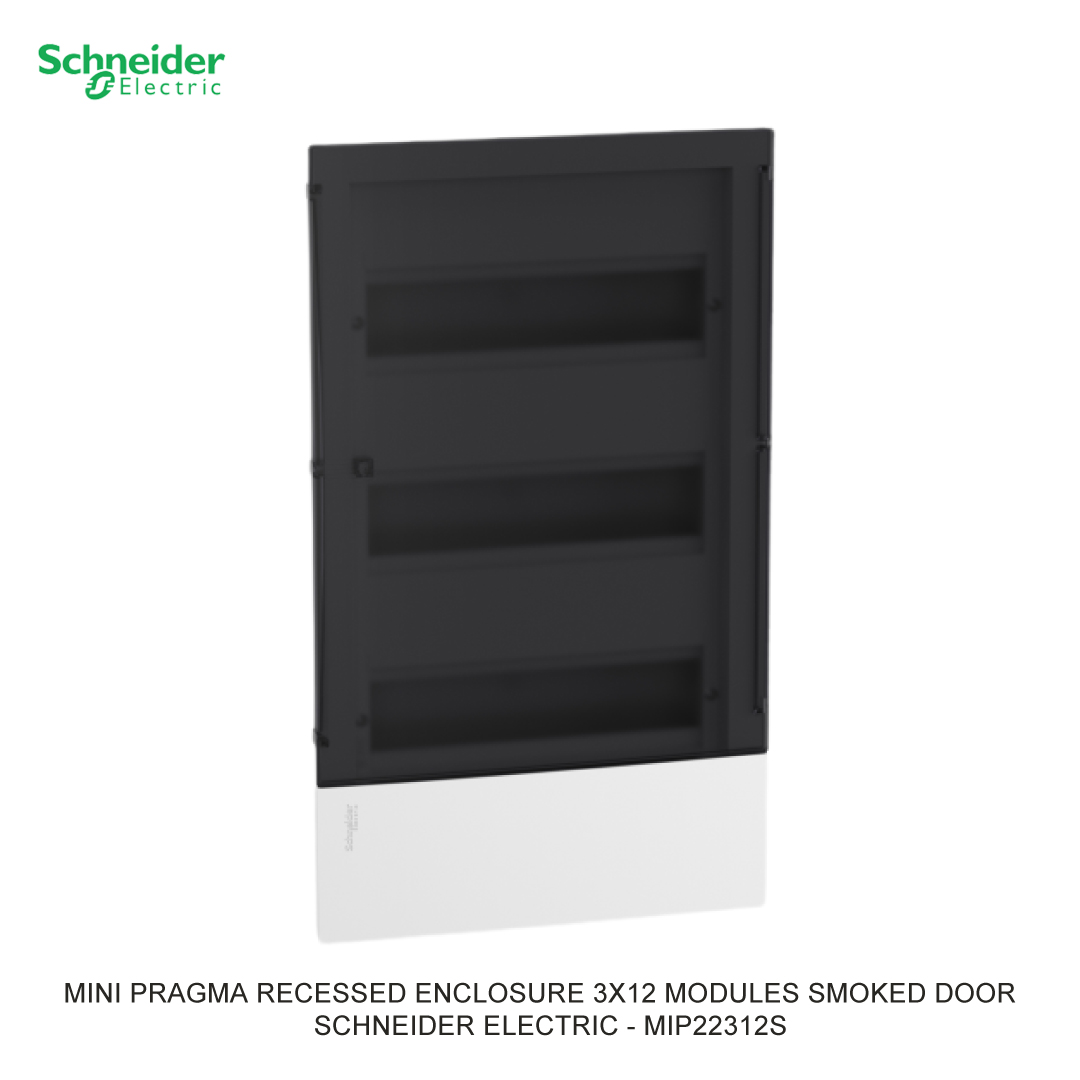 MINI PRAGMA RECESSED ENCLOSURE 3X12 MODULES SMOKED DOOR
