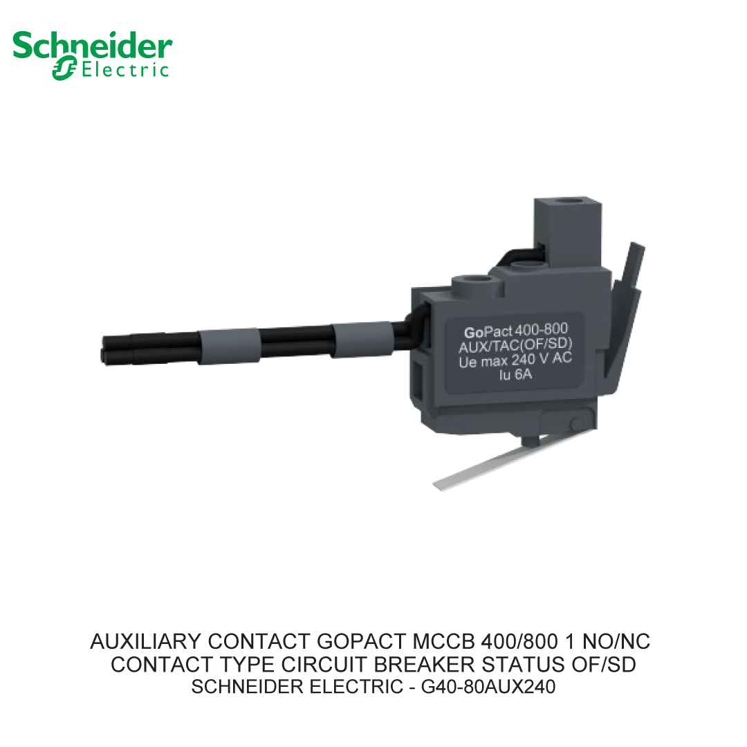 AUXILIARY CONTACT GOPACT MCCB 400/800 1NO/NC CONTACT TYPE CIRCUIT BREAKER STATUS OF/SD