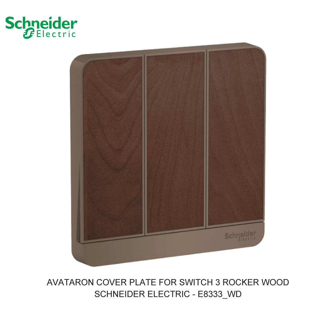 AVATARON COVER PLATE FOR SWITCH 3 ROCKER WOOD