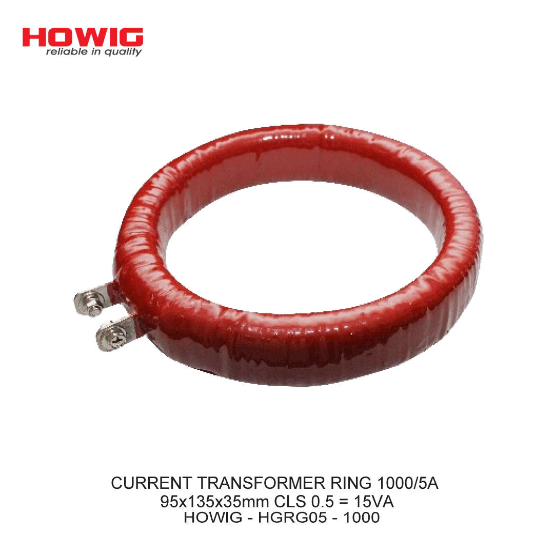 CURRENT TRANSFORMER RING 1000/5A 95x135x35mm CLS 0.5 = 15VA
