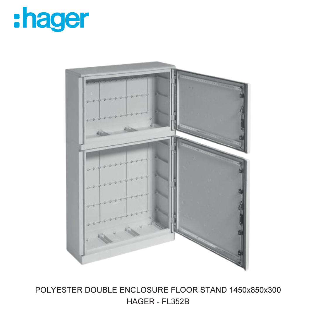 POLYESTER DOUBLE ENCLOSURE FLOOR STAND 1450x850x300