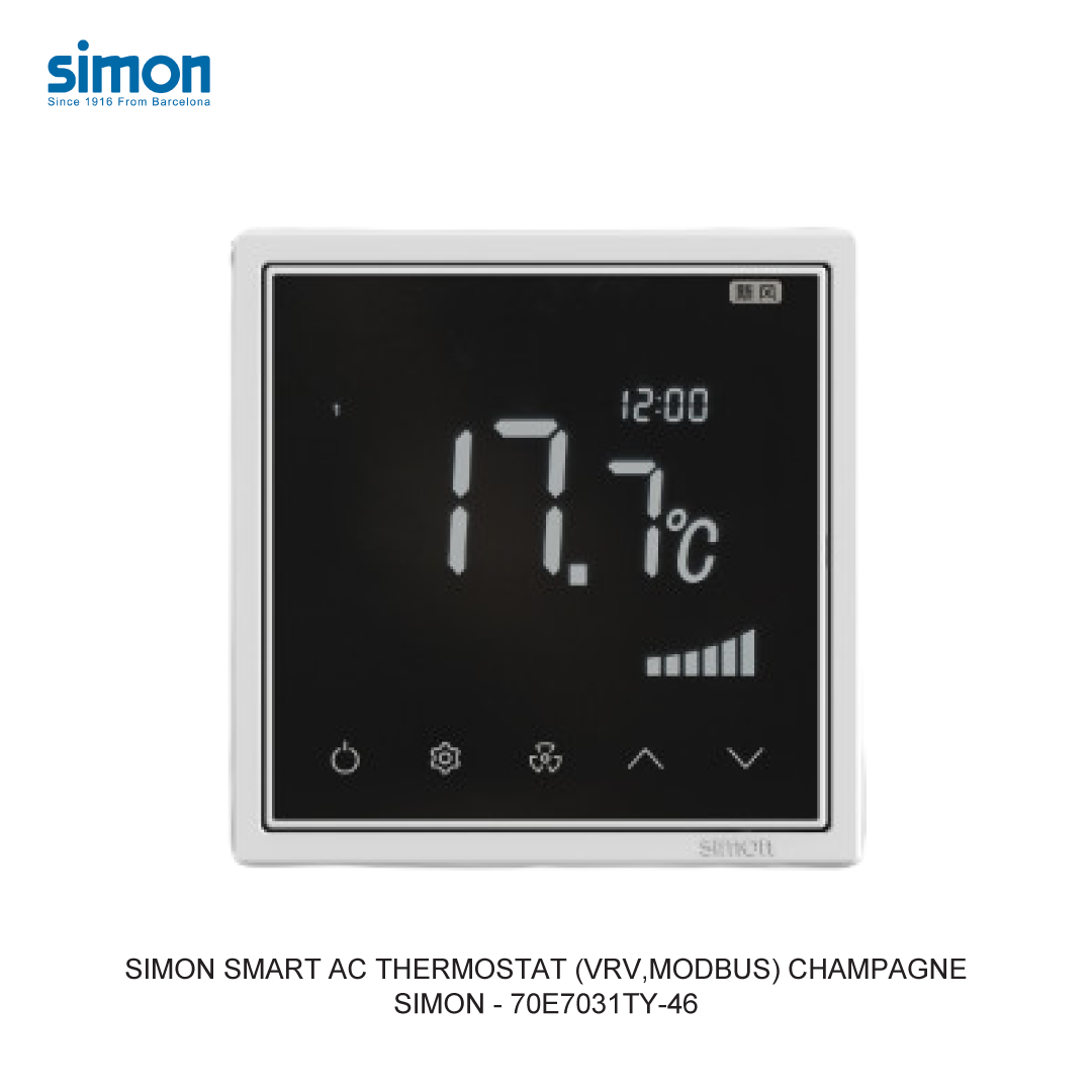SIMON SMART AC THERMOSTAT (VRV,MODBUS) CHAMPAGNE