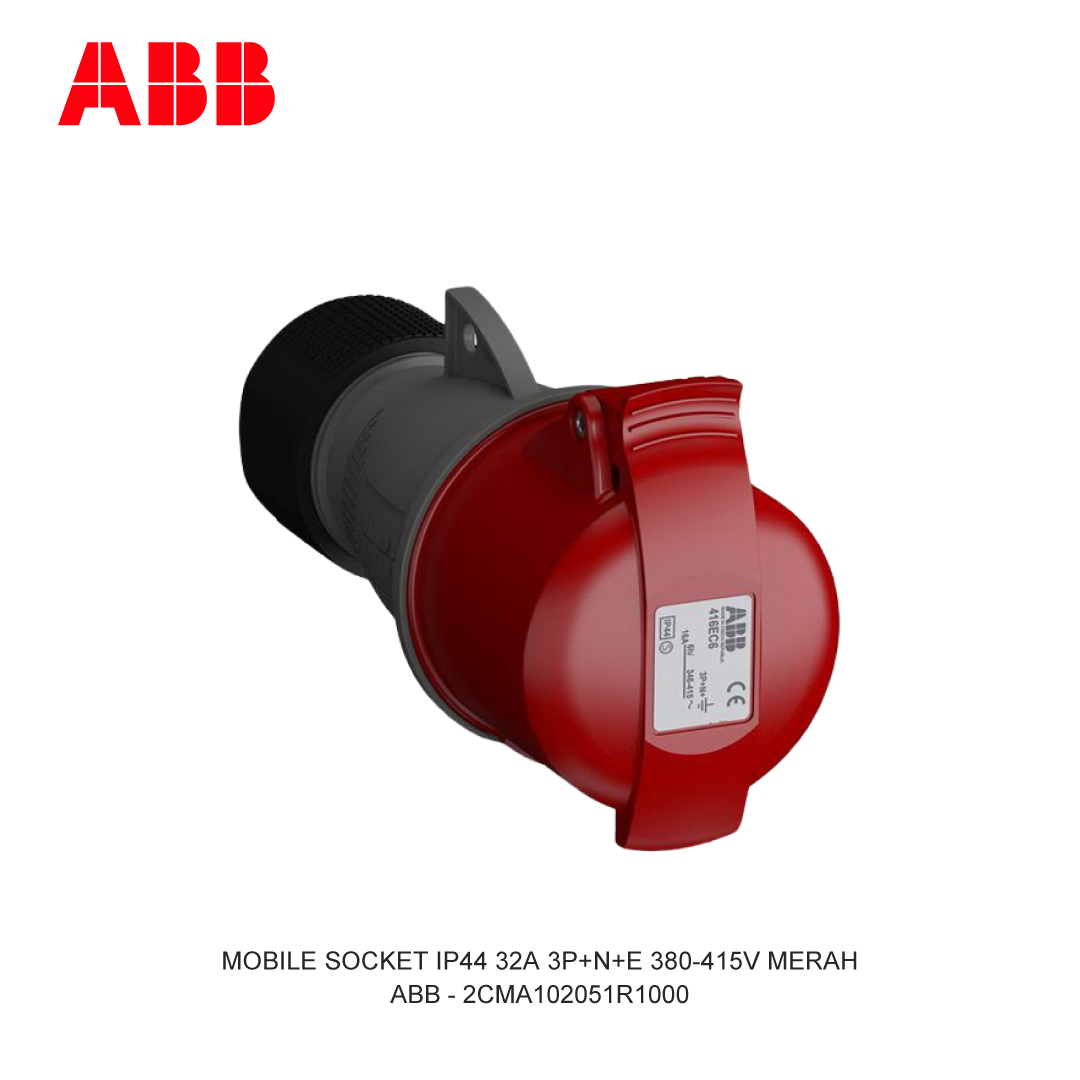MOBILE SOCKET IP44 32A 3P+N+E 380-415V MERAH