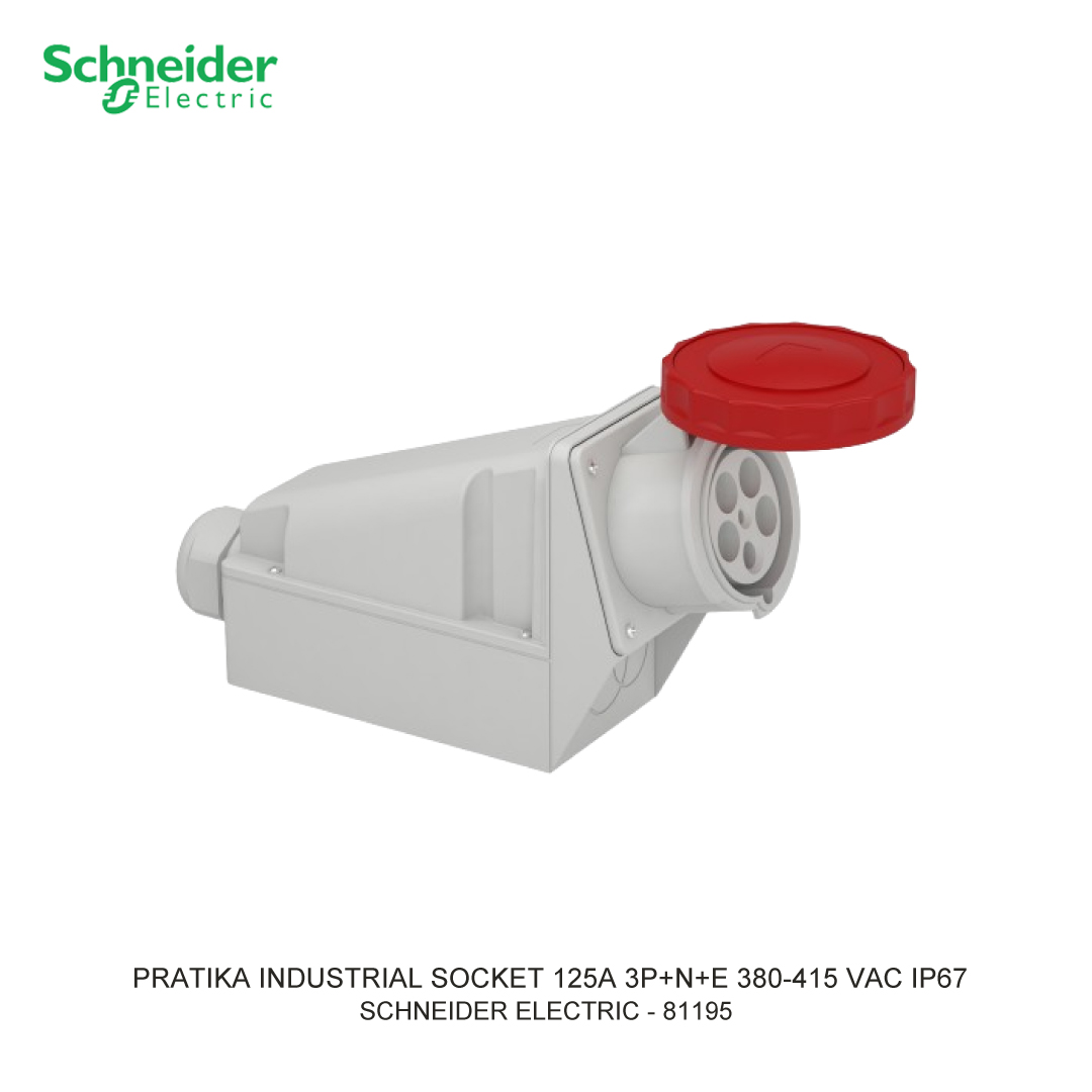 PRATIKA INDUSTRIAL SOCKET 125A 3P+N+E 380-415 VAC IP67