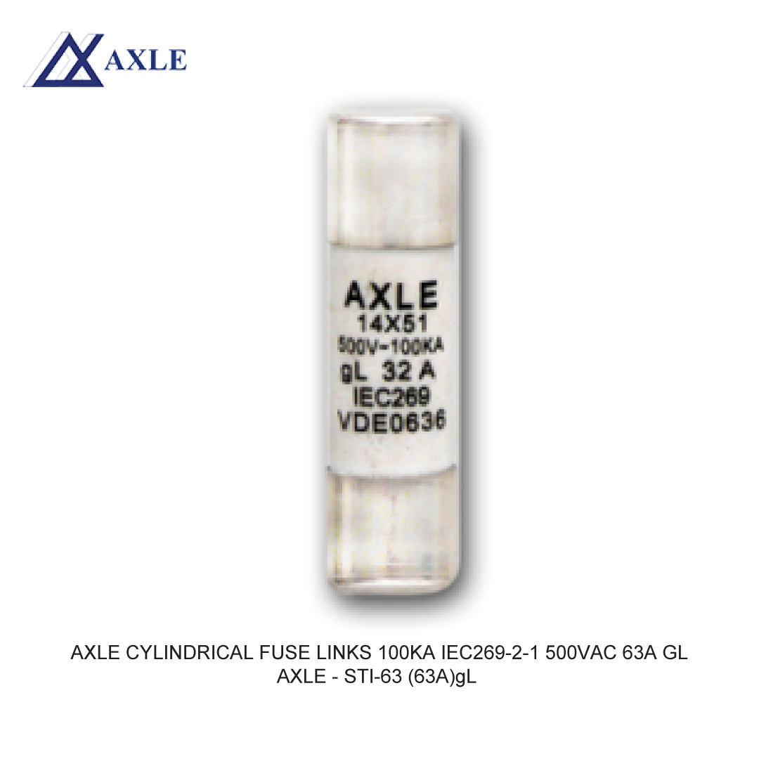AXLE CYLINDRICAL FUSE LINKS 100KA IEC269-2-1 500VAC 63A GL