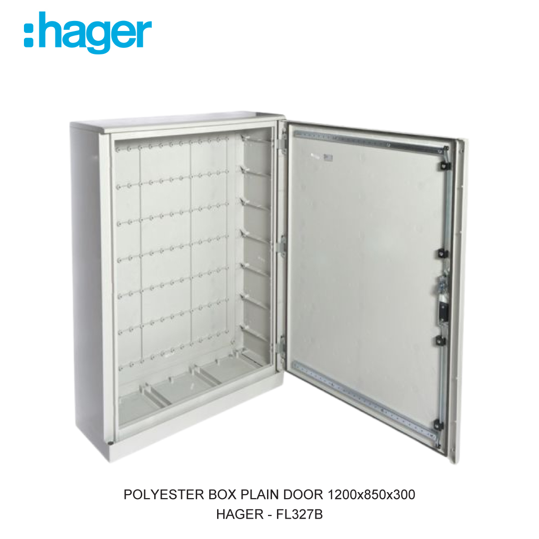 POLYESTER BOX PLAIN DOOR 1200x850x300
