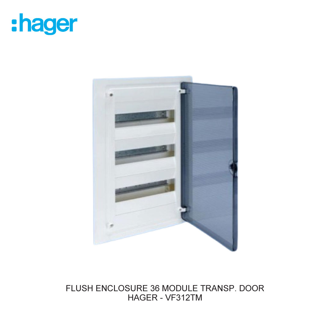 FLUSH ENCLOSURE 36 MODULE TRANSP. DOOR