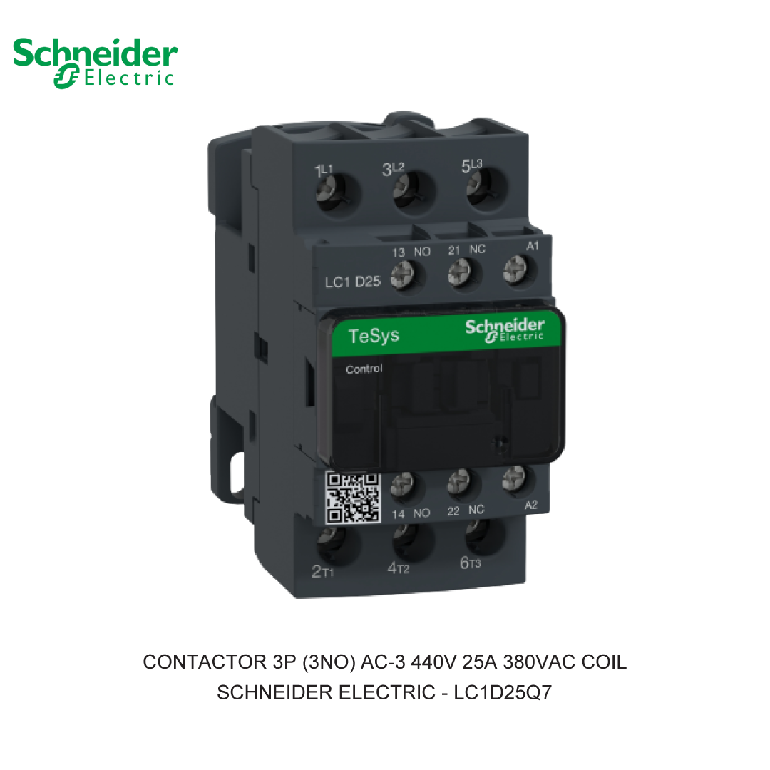 contactor 3P (3NO) AC-3 440V 25A 380VAC COIL