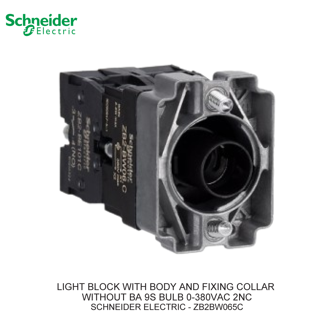LIGHT BLOCK WITH BODY AND FIXING COLLAR WITHOUT BA 9S BULB 0-380VAC 2NC