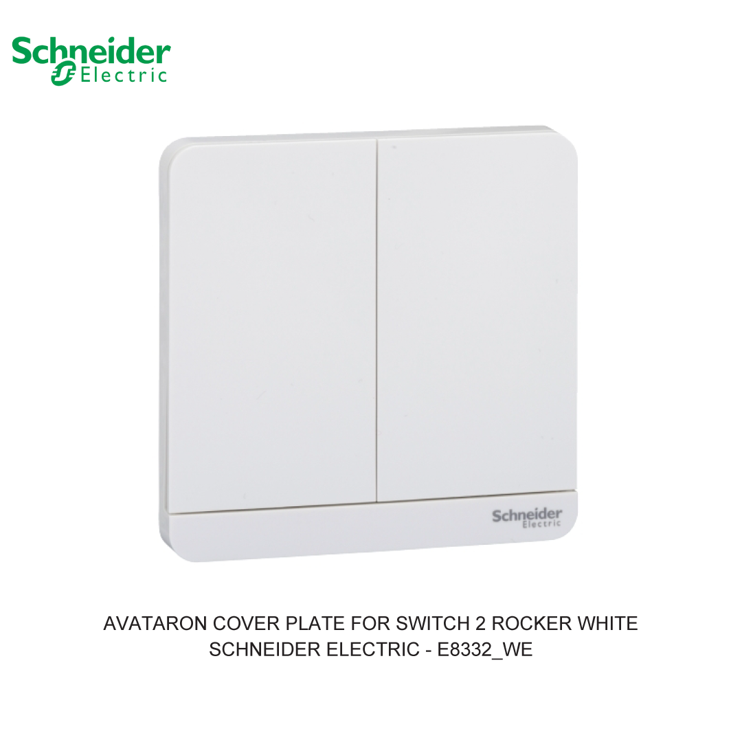 AVATARON COVER PLATE FOR SWITCH 2 ROCKER WHITE