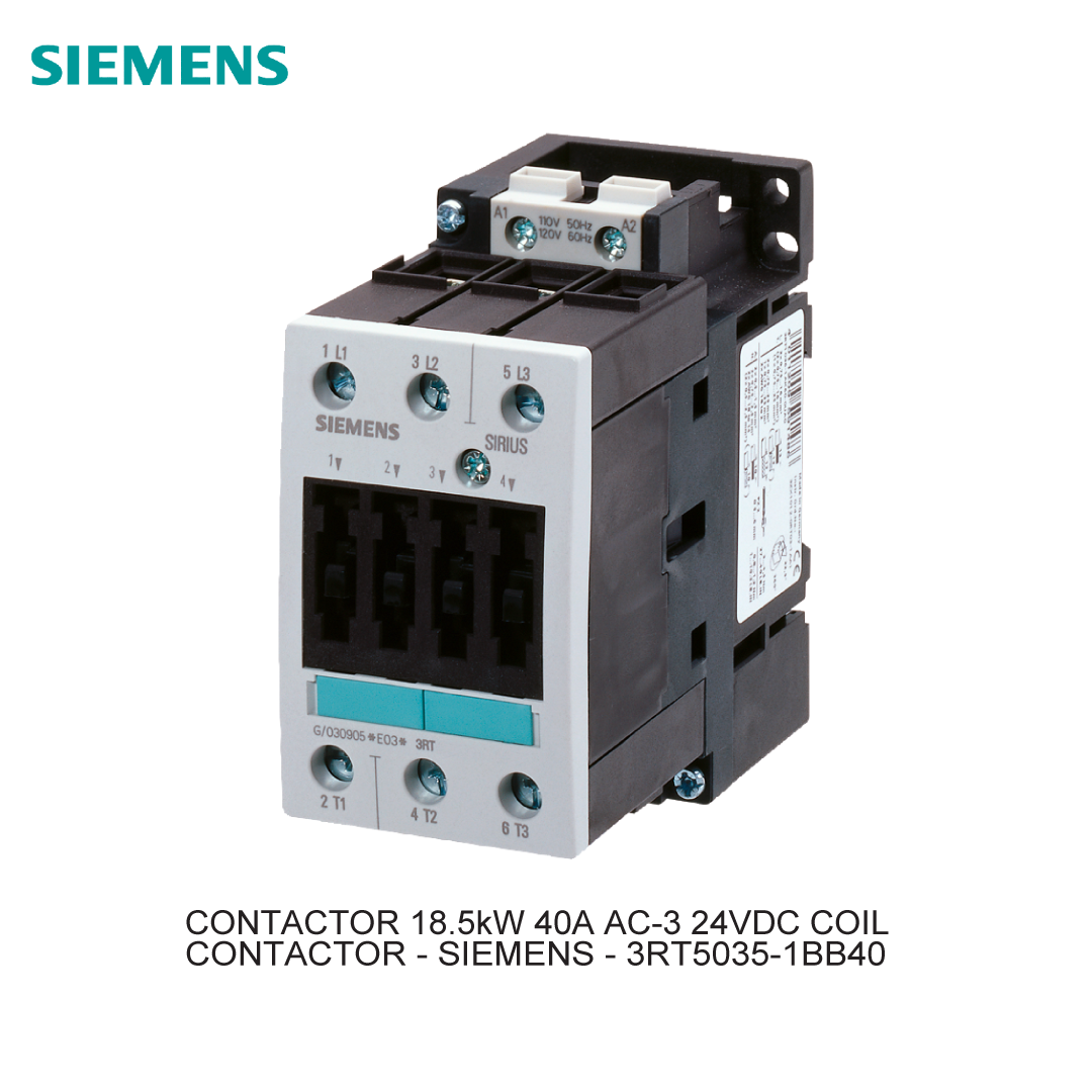 CONTACTOR 18.5kW 40A AC-3 24VDC COIL