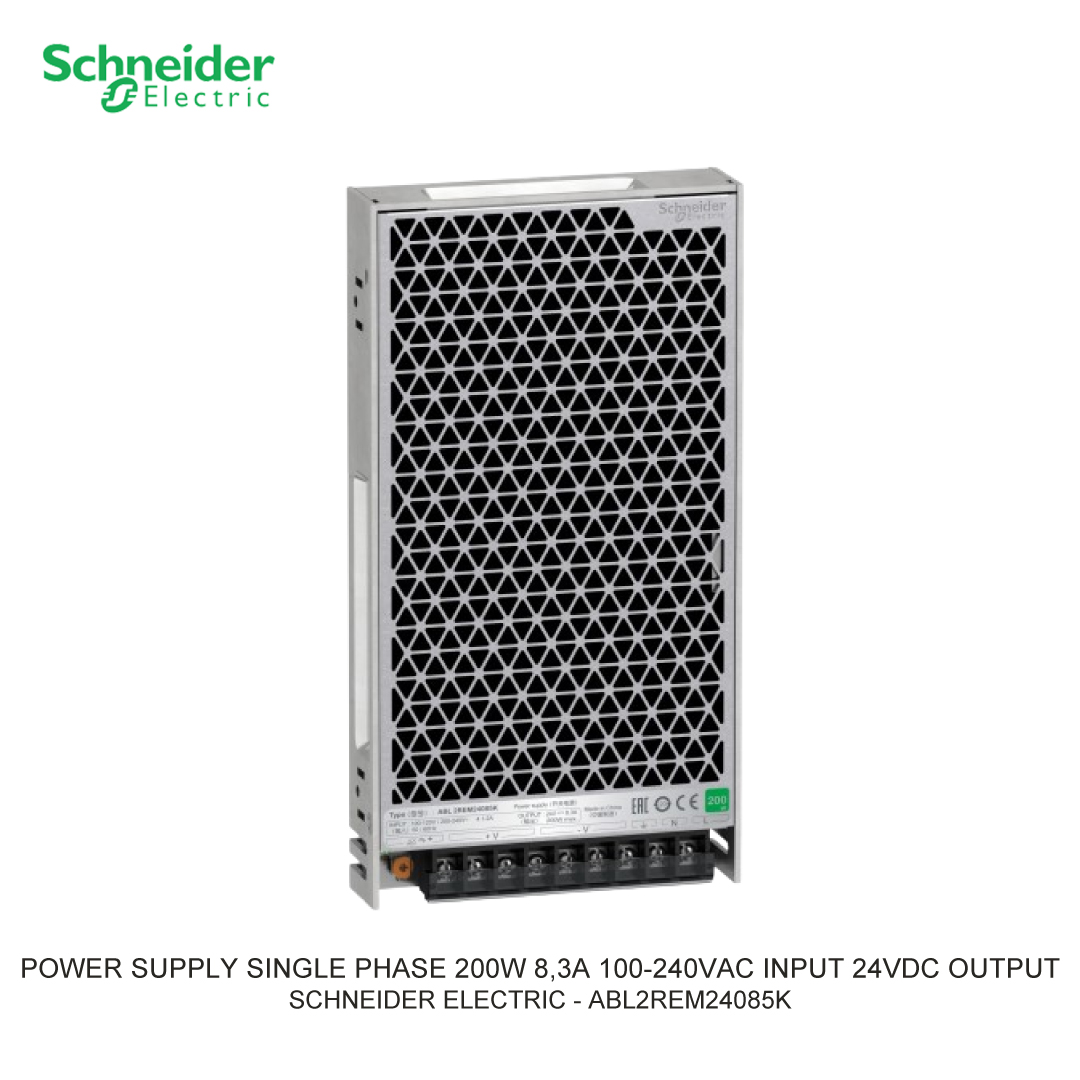 POWER SUPPLY SINGLE PHASE 200W 8,3A 100-240VAC INPUT 24VDC OUTPUT