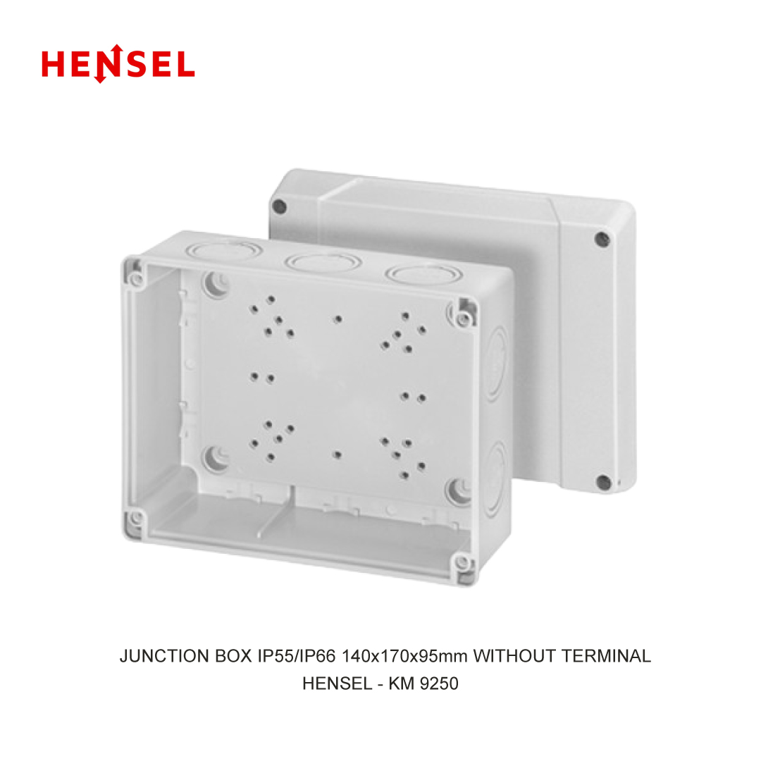 JUNCTION BOX IP55/IP66 140x170x95mm WITHOUT TERMINAL