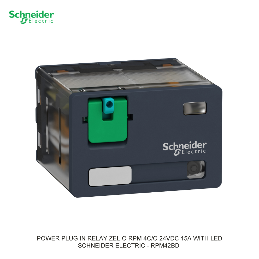 POWER PLUG IN RELAY ZELIO RPM 4C/O 24VDC 15A WITH LED SCHNEIDER ELECTRIC