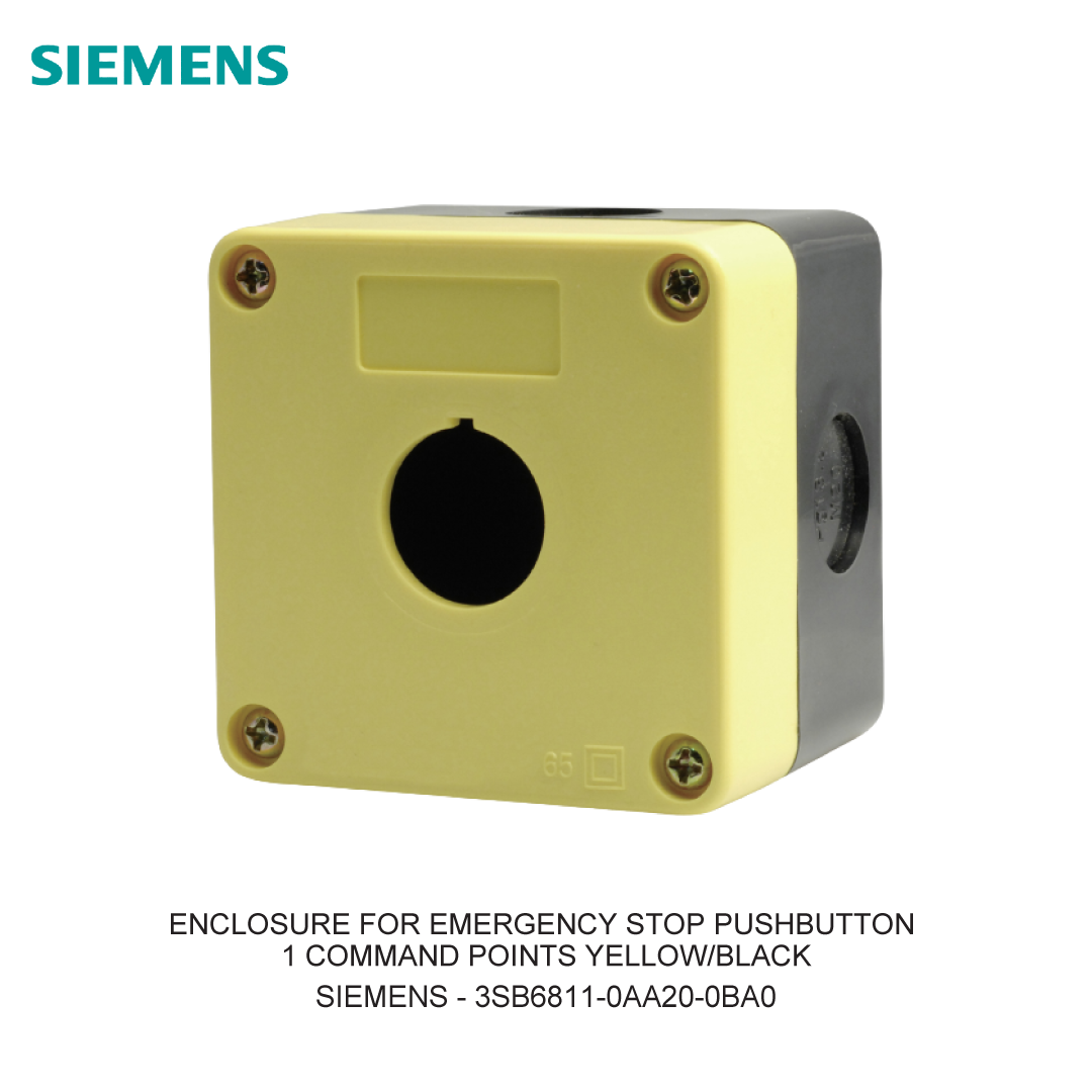ENCLOSURE FOR EMERGENCY STOP PUSHBUTTON 1 COMMAND POINTS YELLOW/BLACK