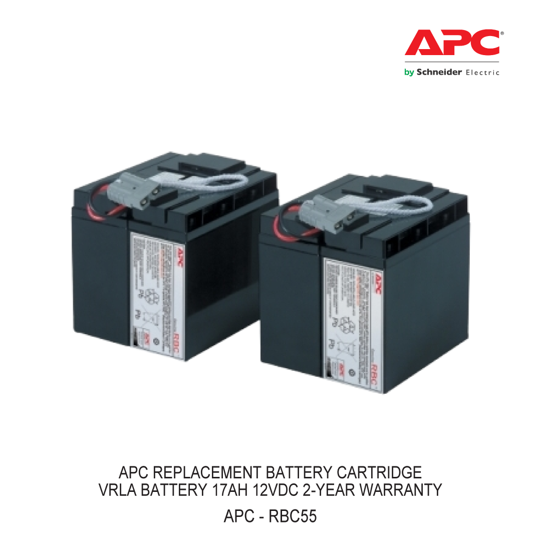APC Replacement Battery Cartridge VRLA battery 17Ah 12VDC 2-year warranty