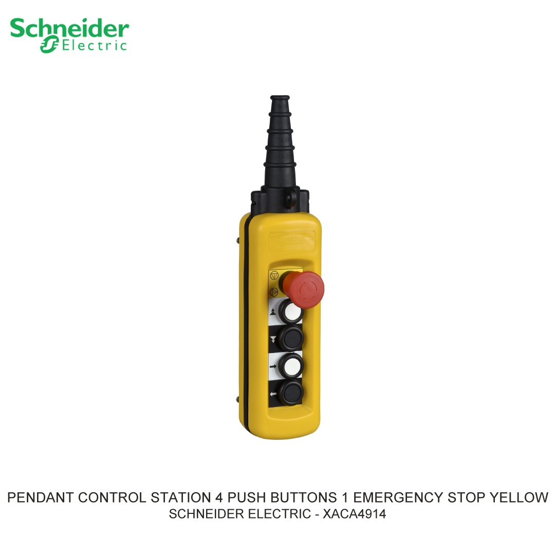 PENDANT CONTROL STATION 4 PUSH BUTTONS 1 EMERGENCY STOP YELLOW