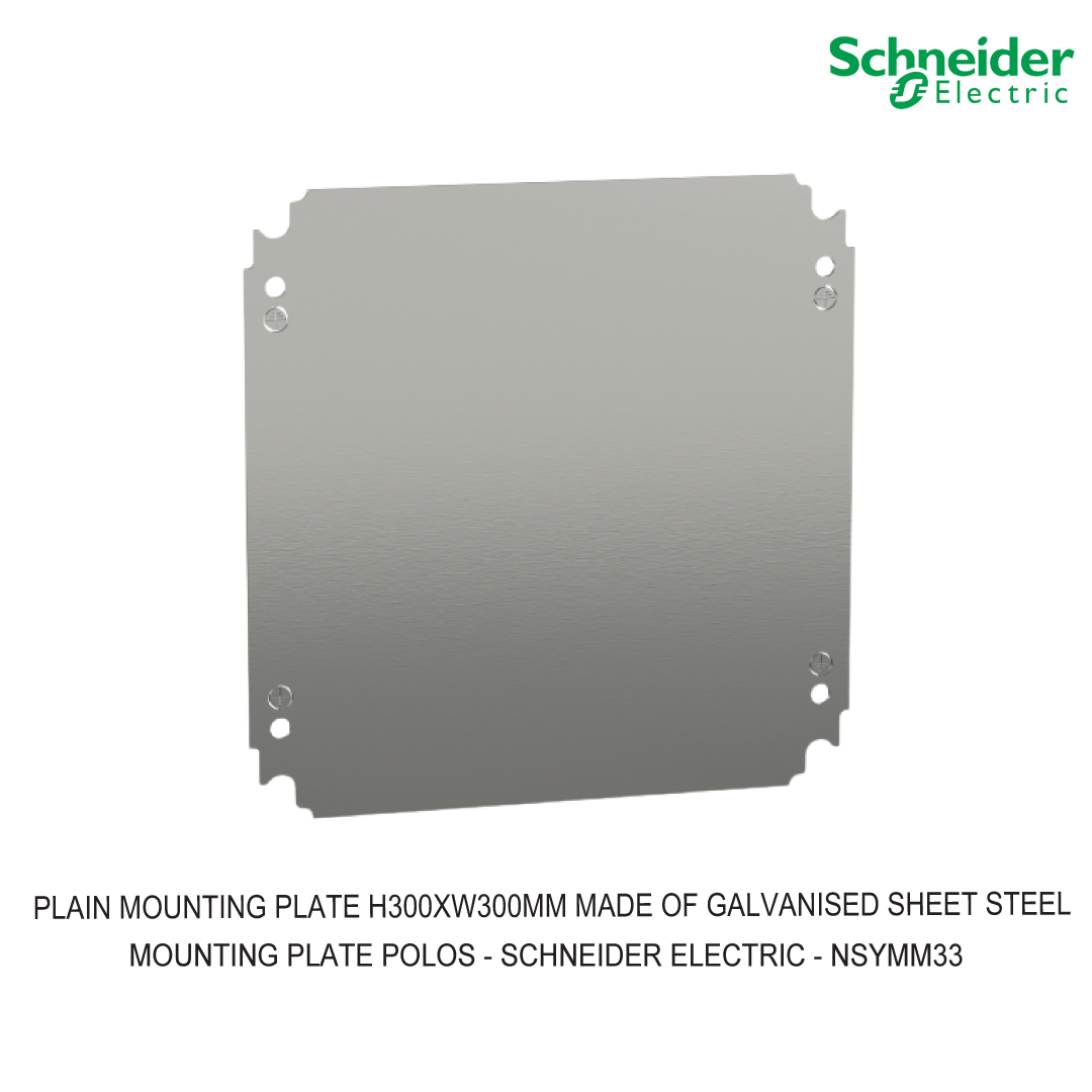 PLAIN MOUNTING PLATE H300XW300MM MADE OF GALVANISED SHEET STEEL