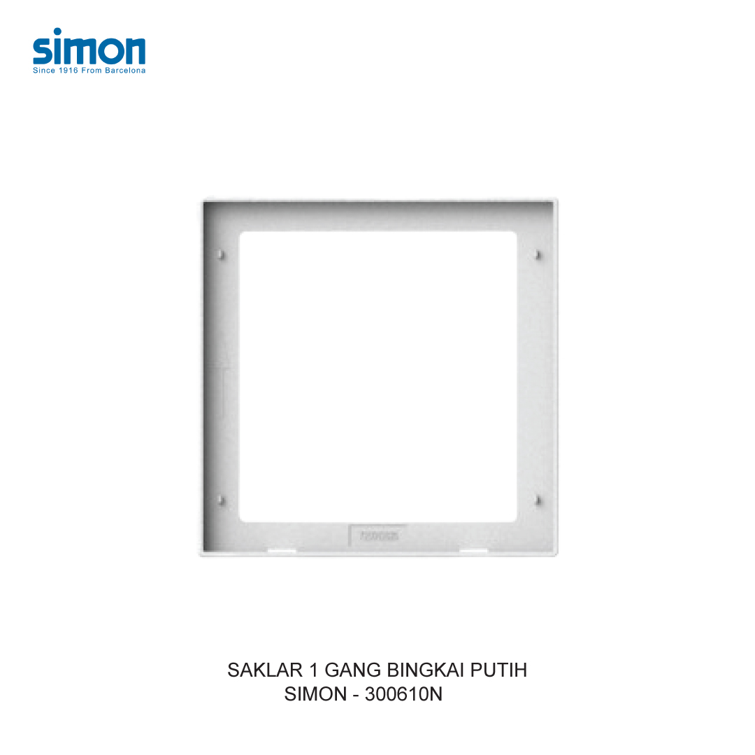 SIMON 1 GANG BINGKAI PUTIH