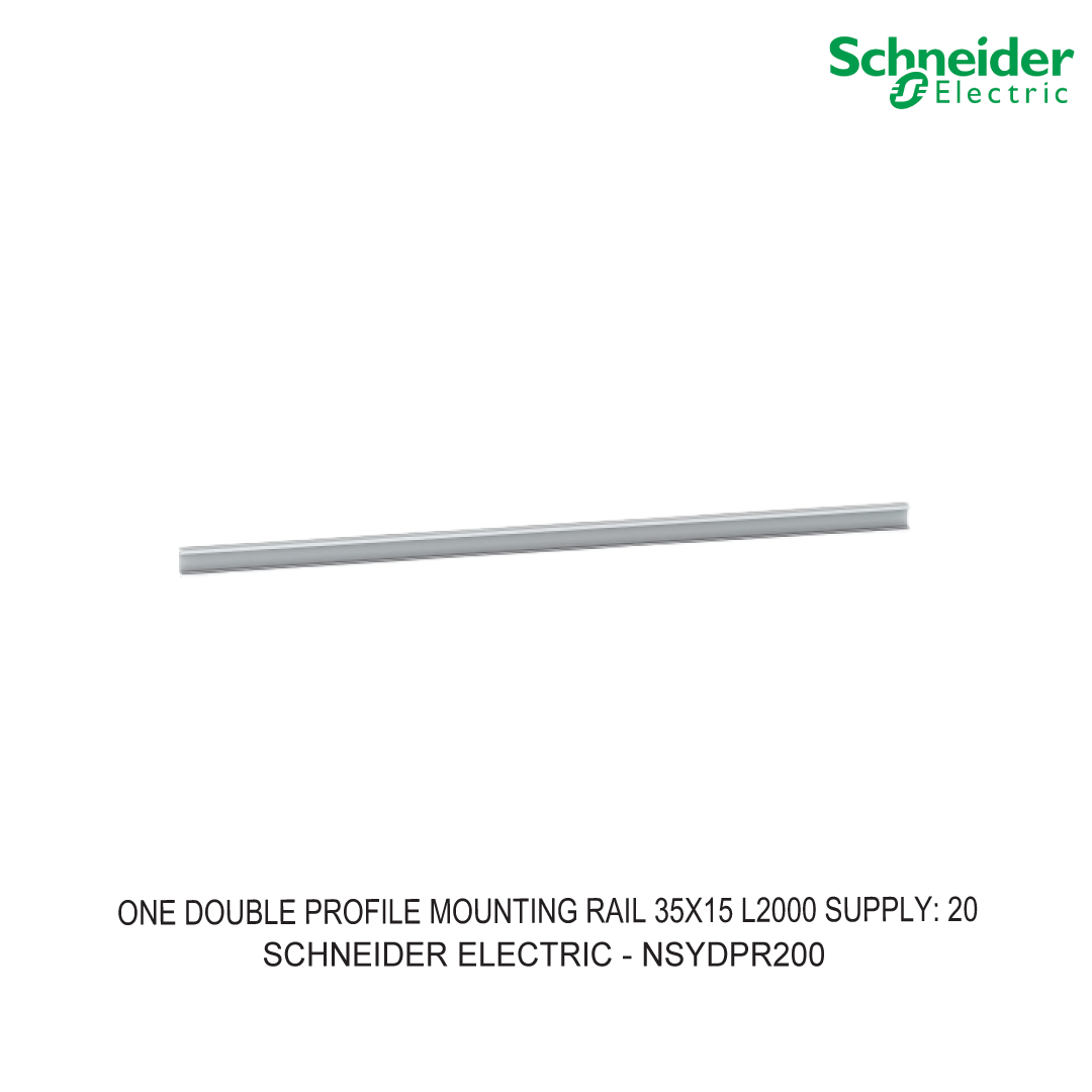 ONE DOUBLE PROFILE MOUNTING RAIL 35X15 L2000 SUPPLY: 20