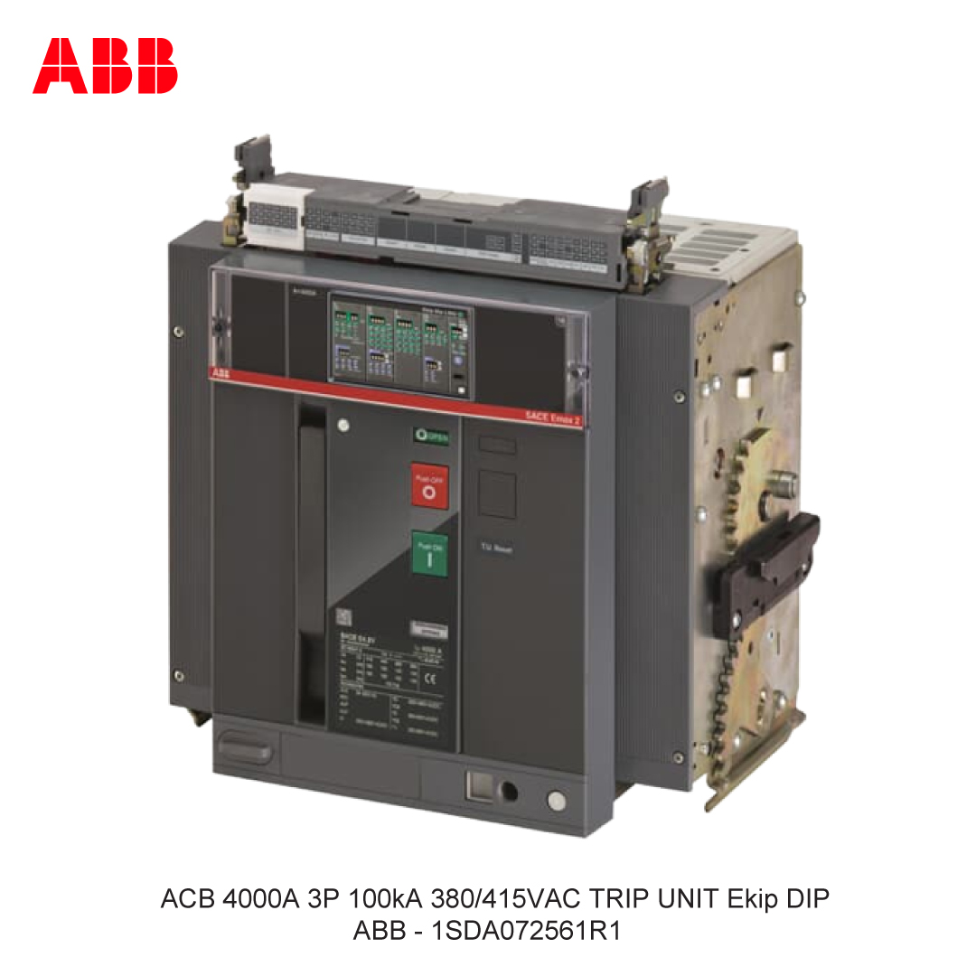 ACB 4000A 3P 100kA 380/415VAC TRIP UNIT Ekip DIP ABB