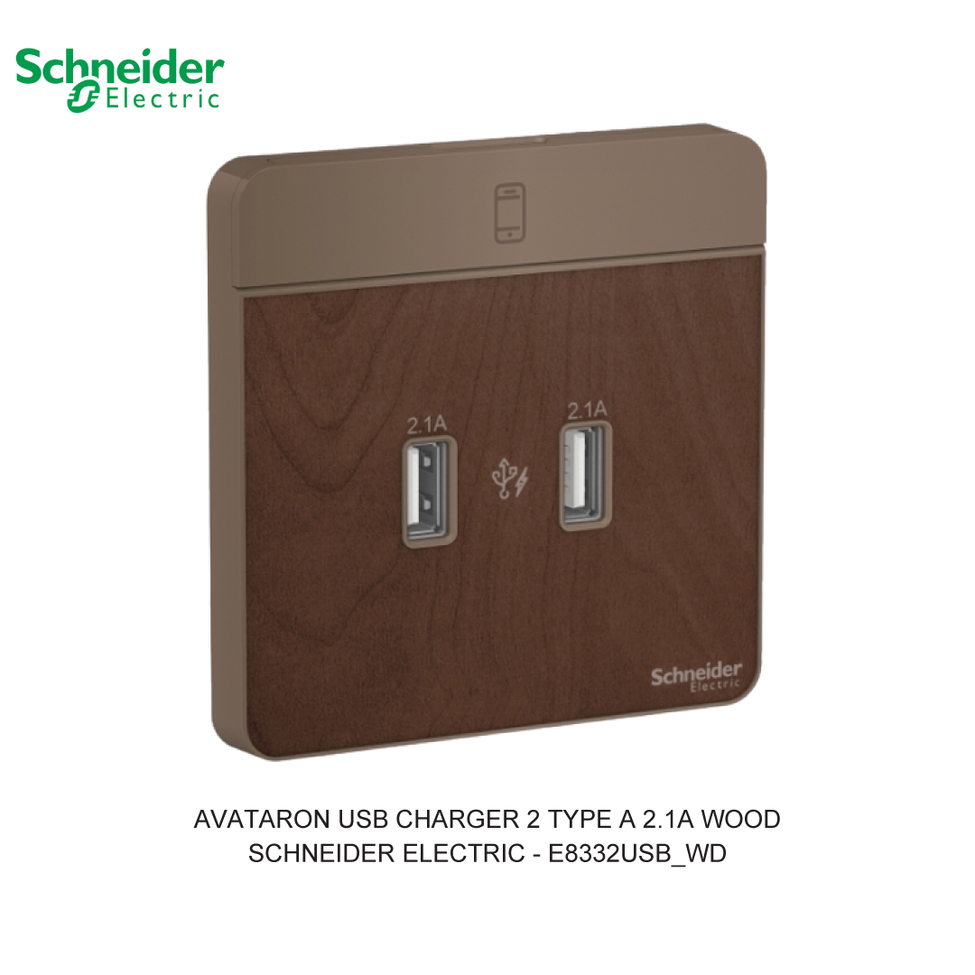 AVATARON USB CHARGER 2 TYPE A 2.1A WOOD