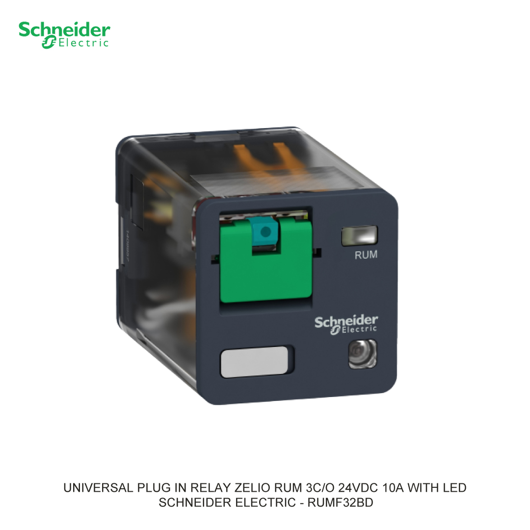 UNIVERSAL PLUG IN RELAY ZELIO RUM 3C/O 24VDC 10A WITH LED SCHNEIDER ELECTRIC