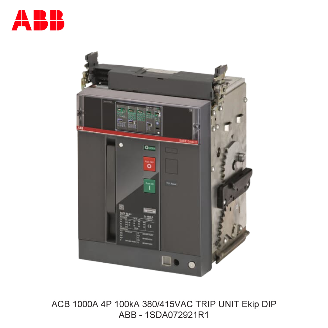 ACB 1000A 4P 100kA 380/415VAC TRIP UNIT Ekip DIP ABB