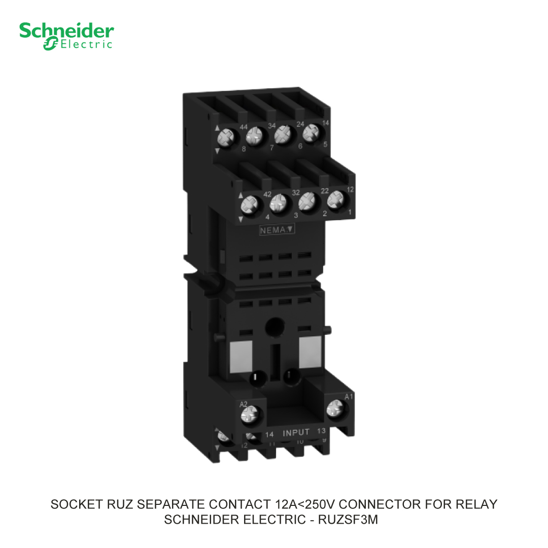 SOCKET RXZ MIXED CONTACT 10A<250V CONNECTOR FOR RELAY RXM2 RXM4 SCHNEIDER ELECTRIC