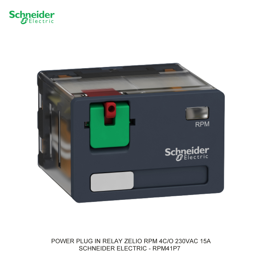 POWER PLUG IN RELAY ZELIO RPM 4C/O 230VAC 15A SCHNEIDER ELECTRIC