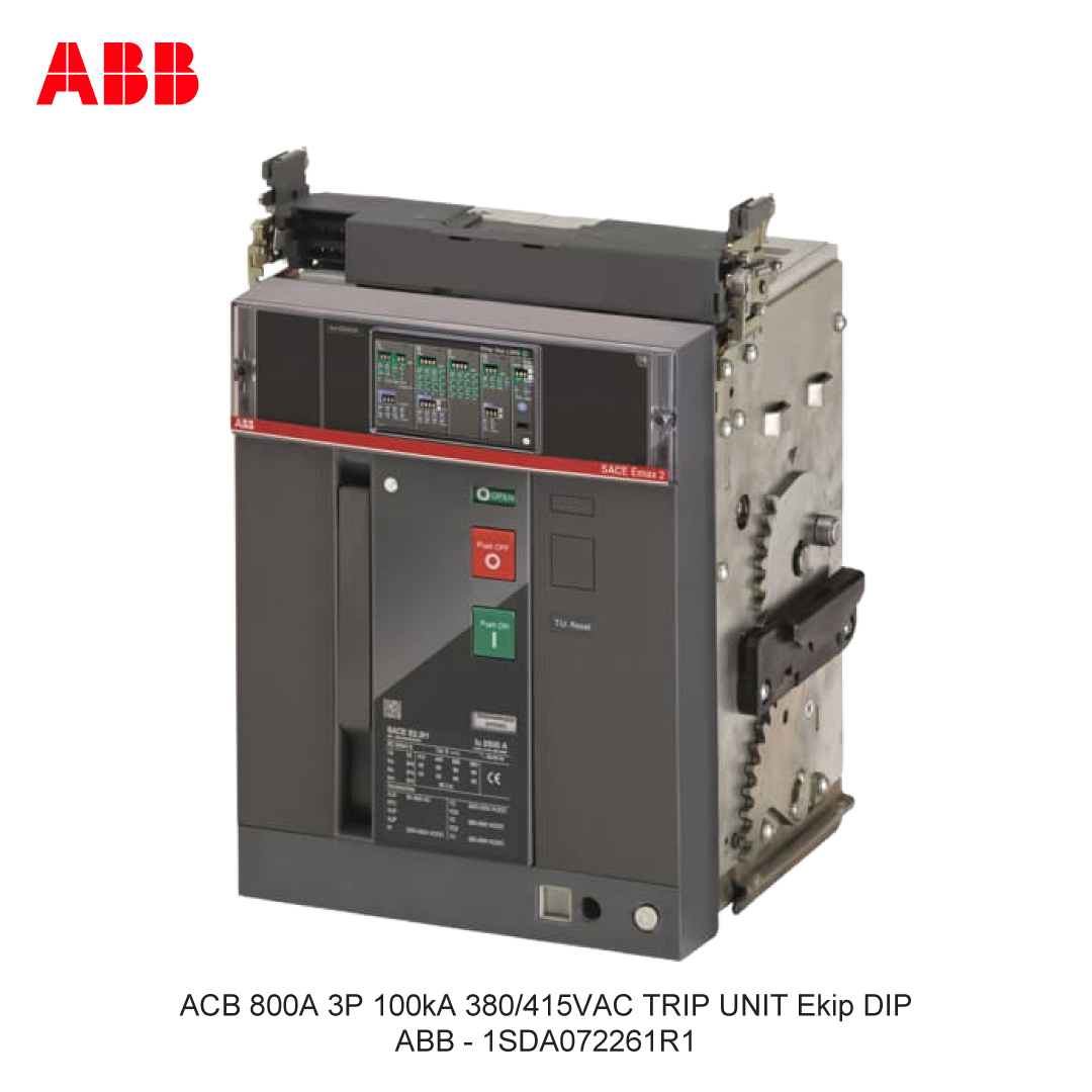 ACB 800A 3P 100kA 380/415VAC TRIP UNIT Ekip DIP ABB