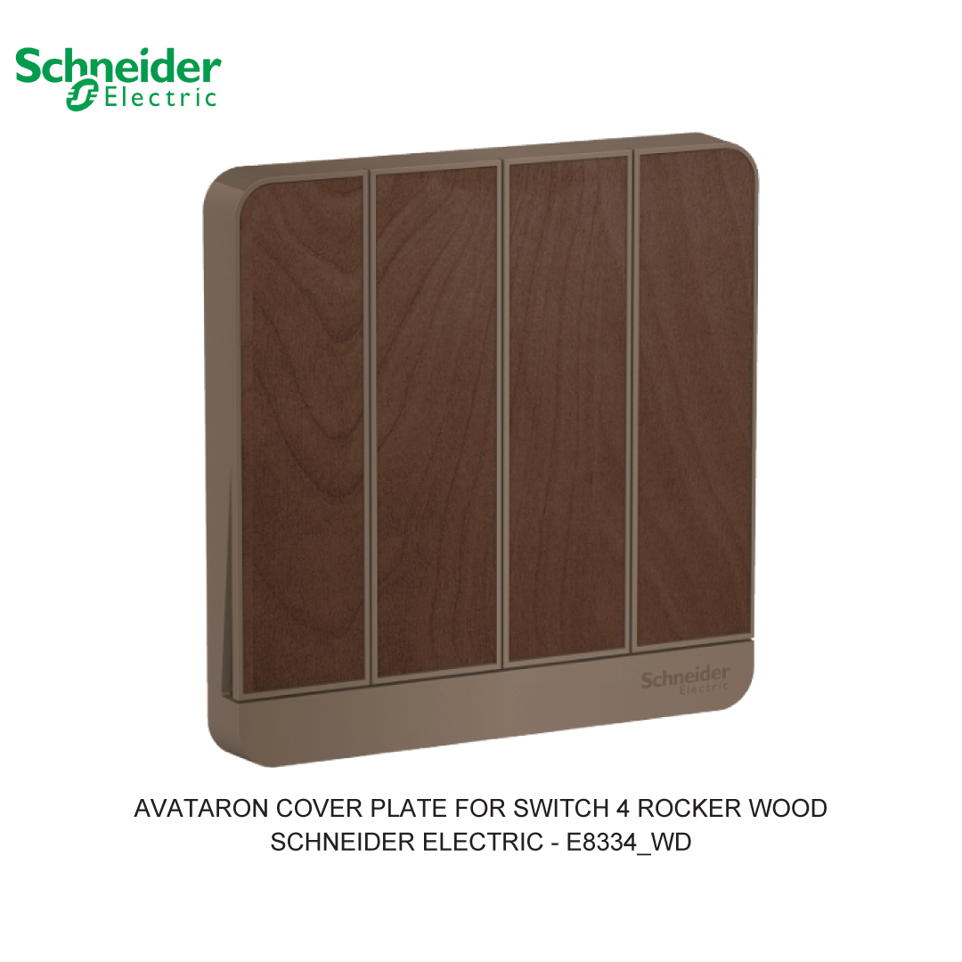 AVATARON COVER PLATE FOR SWITCH 4 ROCKER WOOD