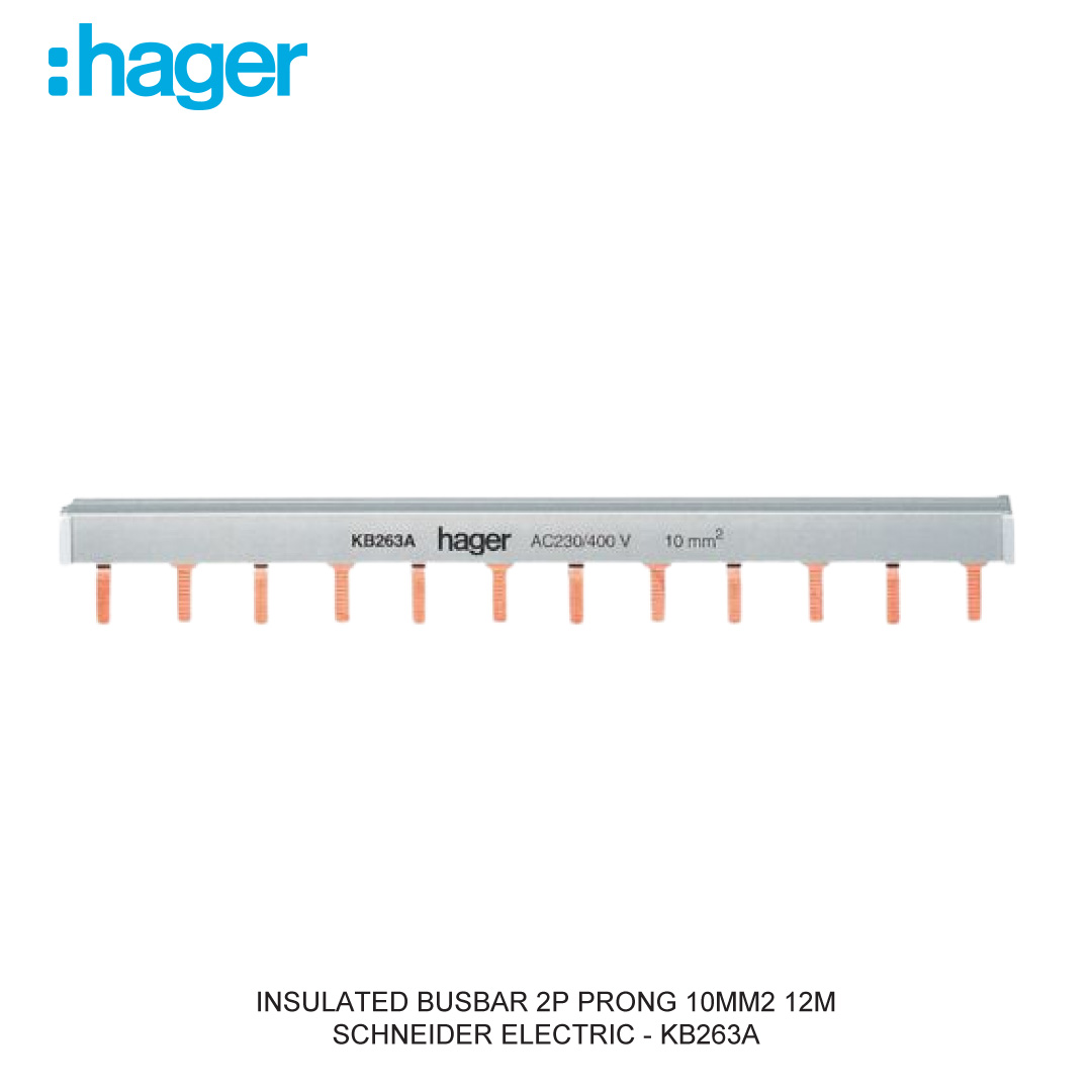 INSULATED BUSBAR 2P PRONG 10MM2 12M