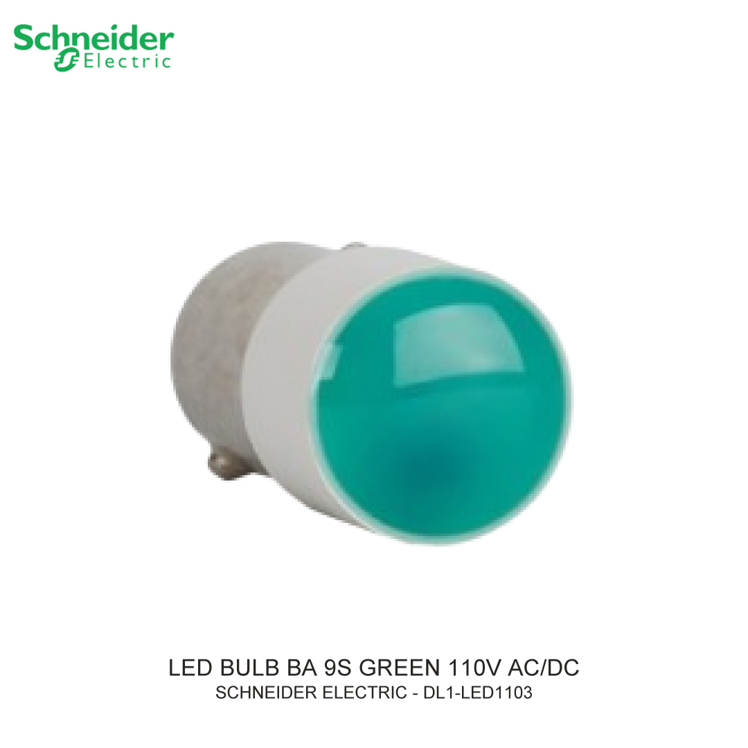 LED BULB BA 9S GREEN 110V AC/DC
