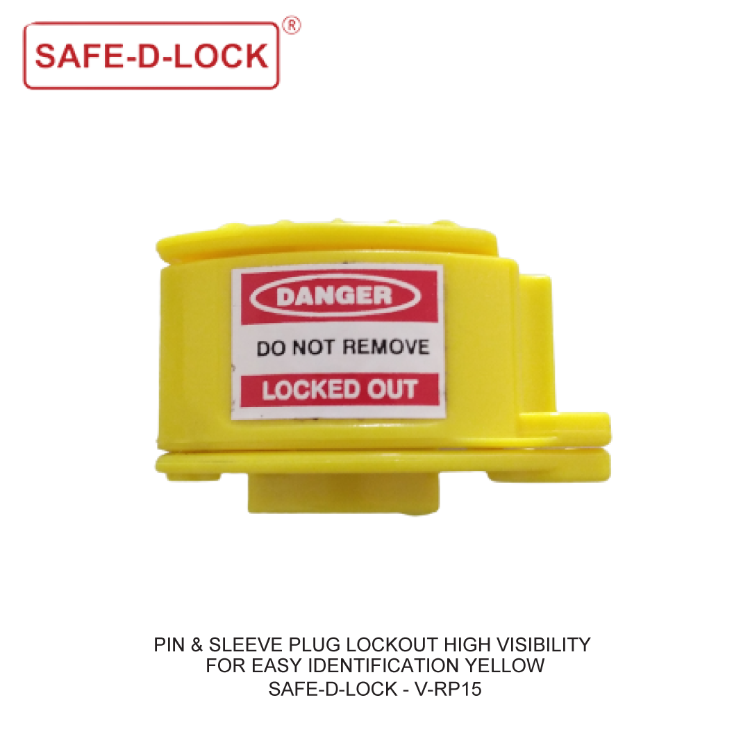 PIN & SLEEVE PLUG LOCKOUT HIGH VISIBILITY FOR EASY IDENTIFICATION YELLOW