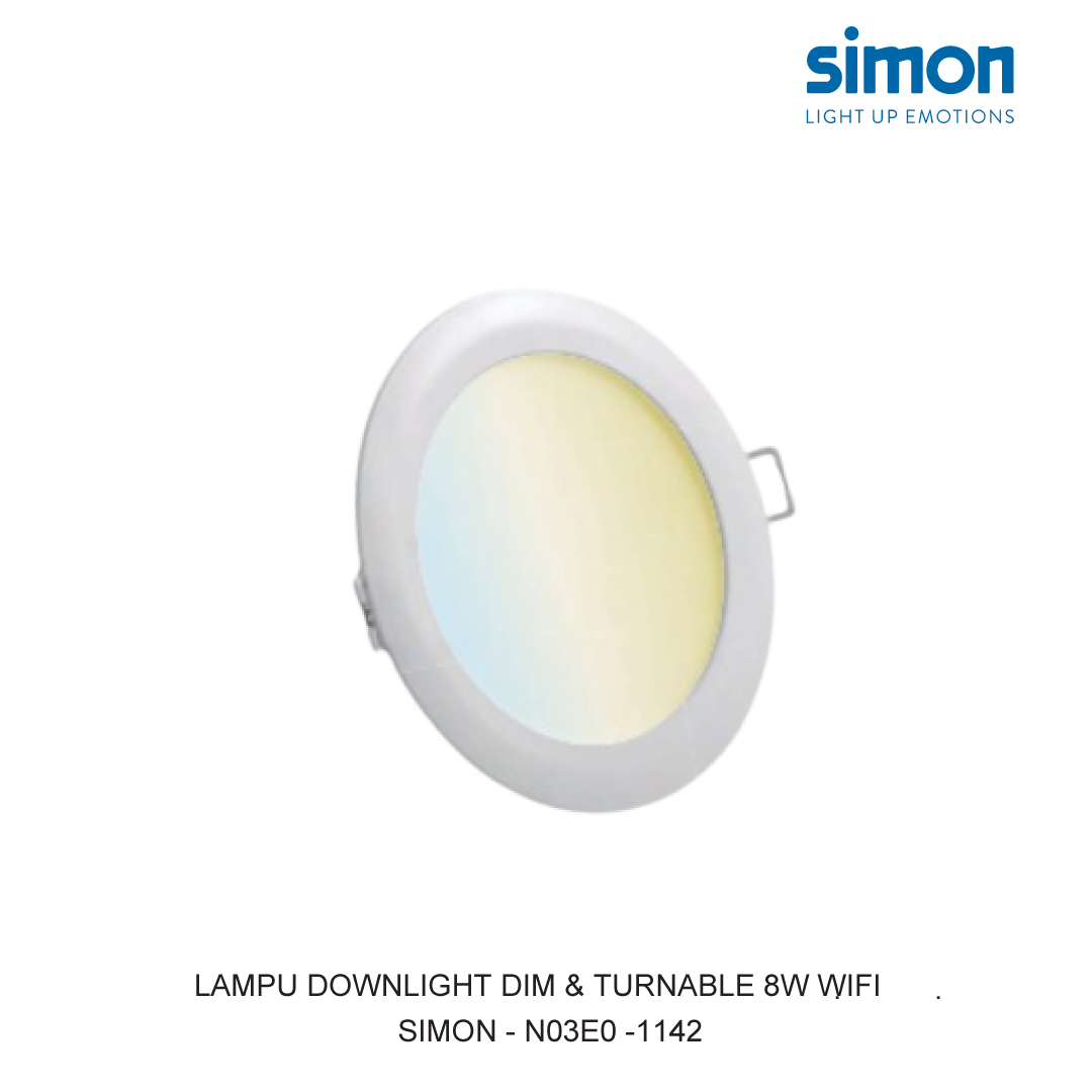 SIMON Olot Lampu downlight Dim&Turnable 8W WIFI