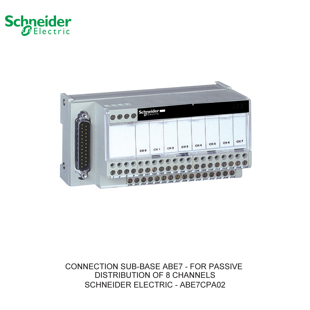 CONNECTION SUB-BASE ABE7 - FOR PASSIVE DISTRIBUTION OF 8 CHANNELS