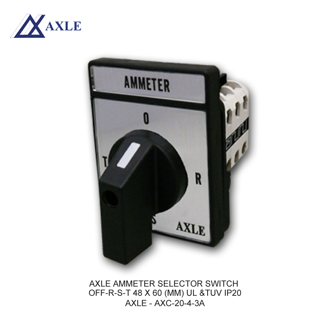 AXLE AMMETER SELECTOR SWITCH OFF-R-S-T 48 X 60 (MM) UL &TUV IP20