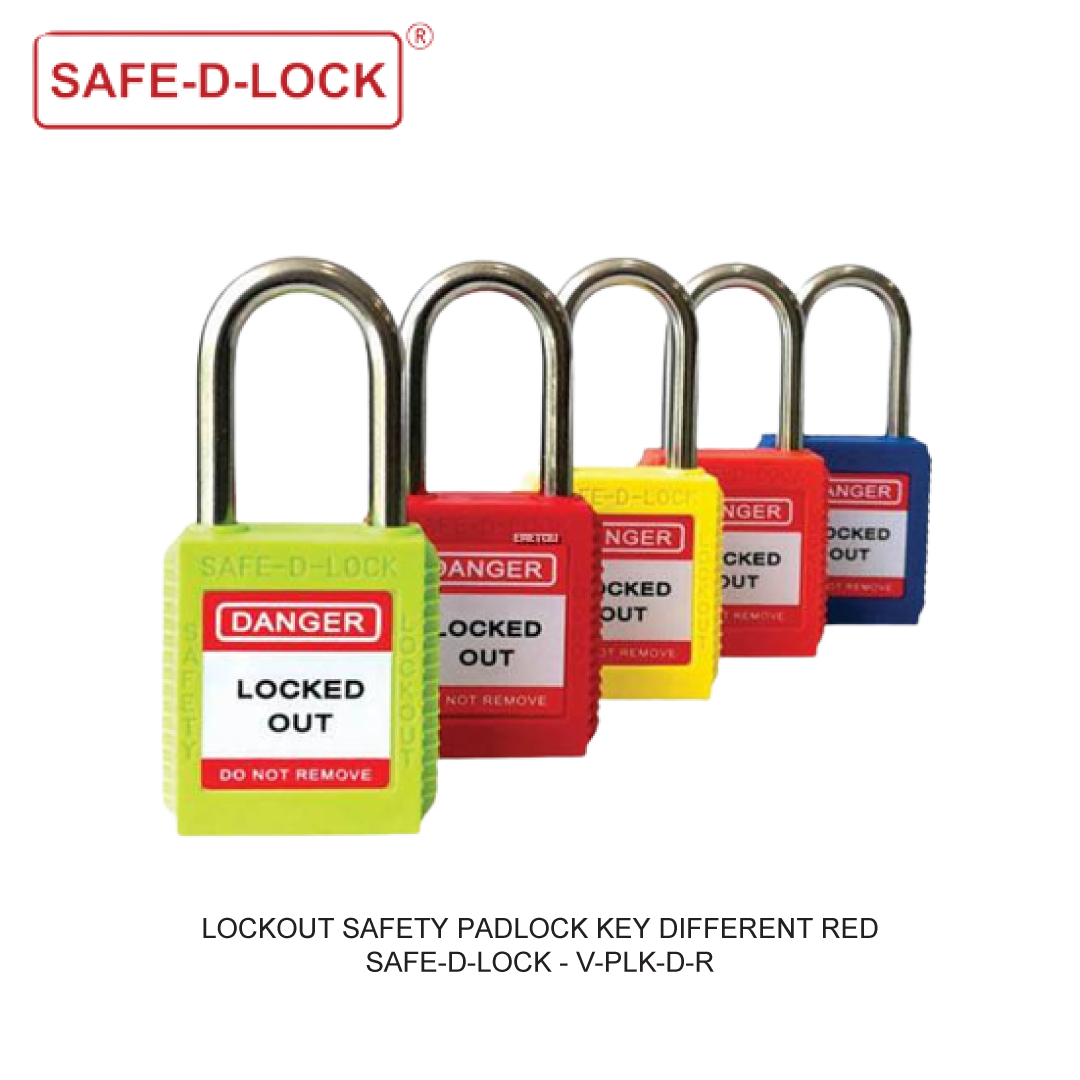 LOCKOUT SAFETY PADLOCK KEY DIFFERENT RED