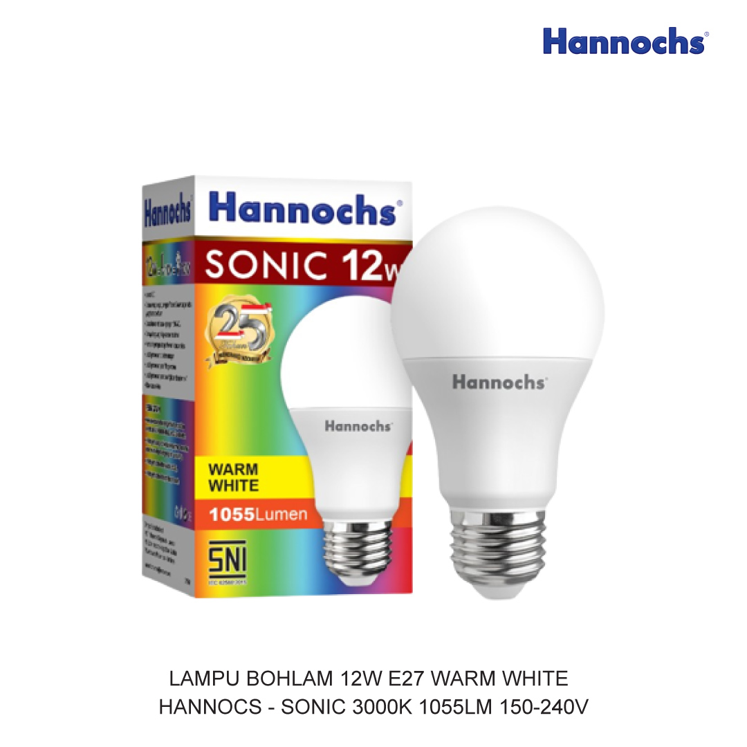 LAMPU BOHLAM 12W E27 WARM WHITE HANNOCHS