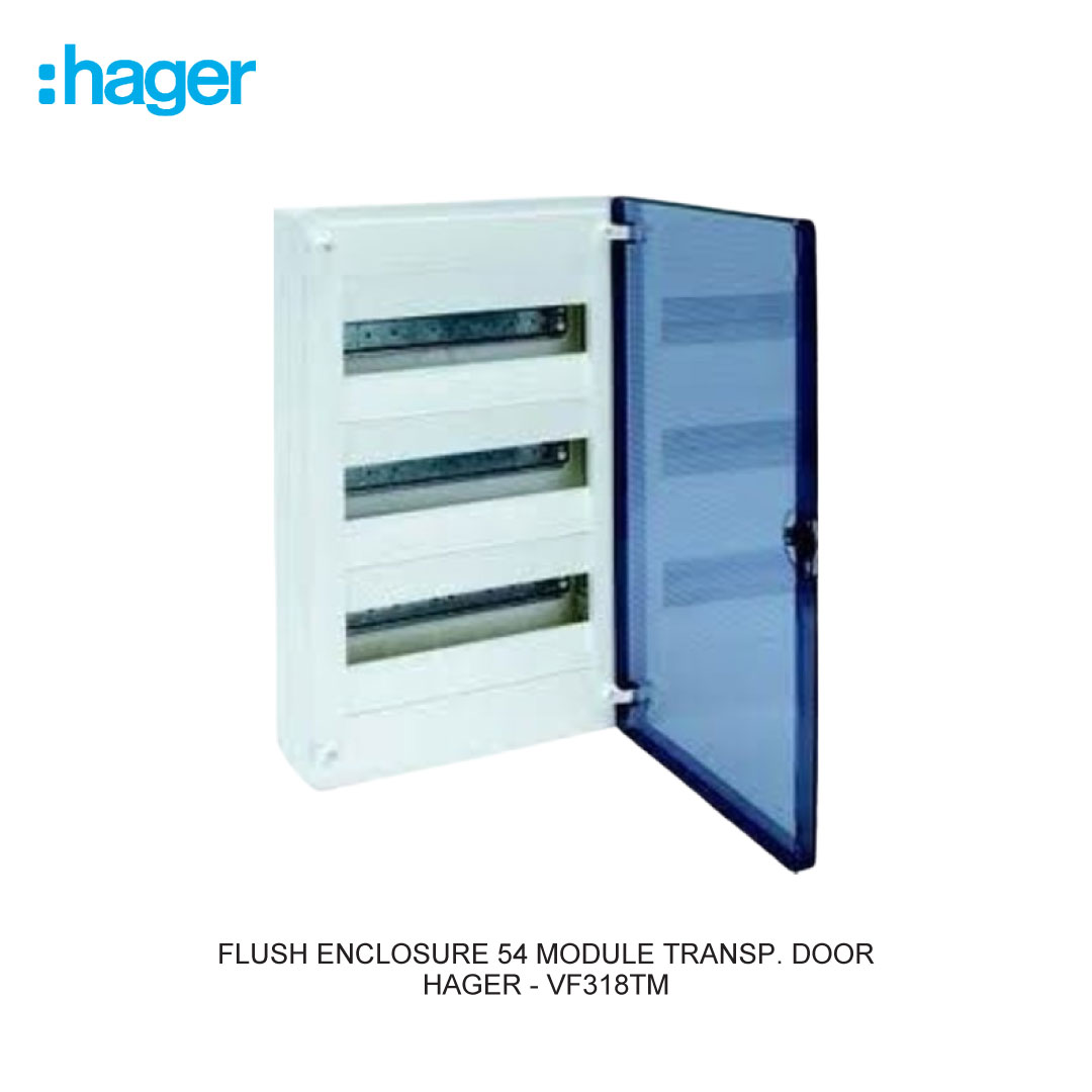 FLUSH ENCLOSURE 54 MODULE TRANSP. DOOR